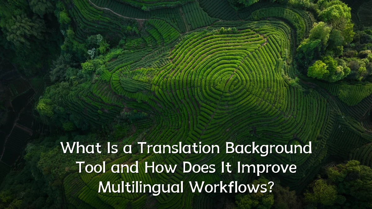 What Is a Translation Background Tool and How Does It Improve Multilingual Workflows?