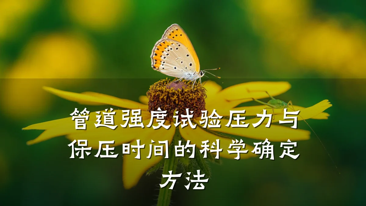 管道强度试验压力与保压时间的科学确定方法