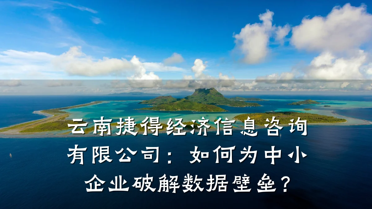 云南捷得经济信息咨询有限公司:如何为中小企业破解数据壁垒?
