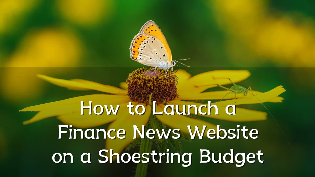 How to Launch a Finance News Website on a Shoestring Budget