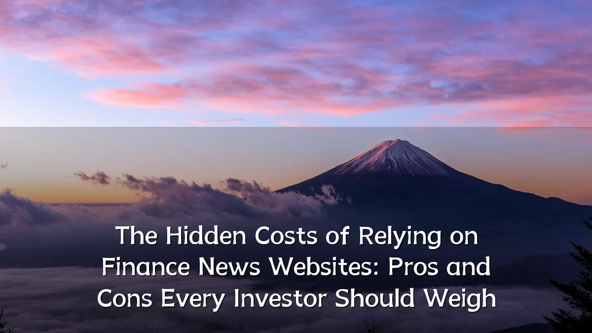 The Hidden Costs of Relying on Finance News Websites: Pros and Cons Every Investor Should Weigh